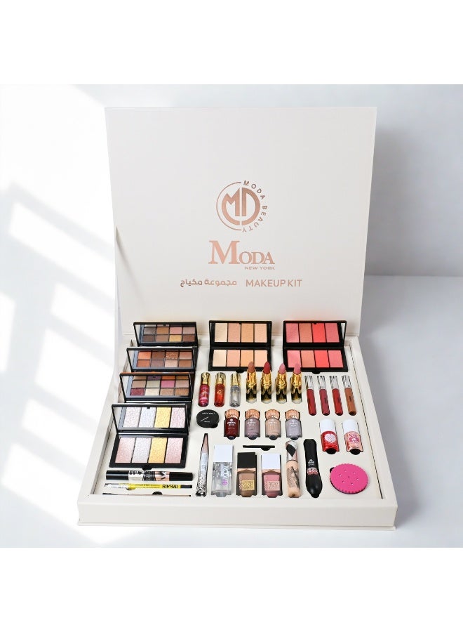 MODABEAUTY Moda New York Press Makeup Kit – Complete Set for Eyes and Lips - Image 4